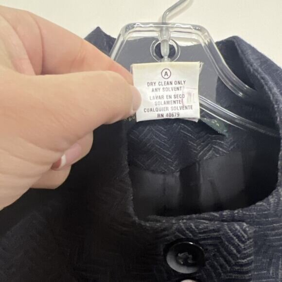 Harve Benard Womens Jacket Size 10 Herringbone Wool Button Up Classic Timeless - Picture 8 of 11